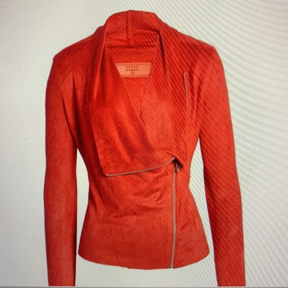 BLANKNYC Red Drape Faux Suede Jacket, New w/ Tag